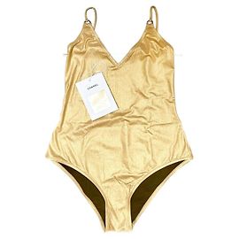 Chanel T.40 Hellgoldener Badeanzug Golden