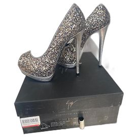 Escarpins Giuseppe Zanotti Sharon Glitter Argentés Argenté