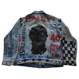 Balenciaga-Jaqueta jeans Balenciaga Graffiti-Outro