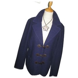 Autre Marque Antonelle Wool Jacket Blue Dark blue