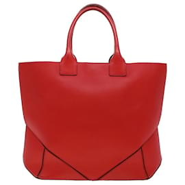 Givenchy-GIVENCHY Borsa Tote Pelle Rosso Auth am4390-Rosso