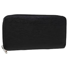 Louis Vuitton-LOUIS VUITTON Epi Zippy Wallet Long Wallet Black M64838 LV Auth 42324-Black