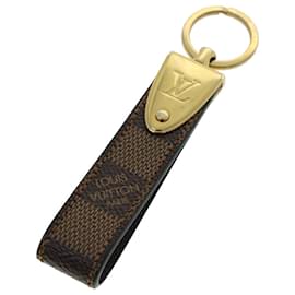 Louis Vuitton-LOUIS VUITTON Damier Ebene Porte Cles Dragonne Schlüsselhalter M65050 LV Auth-ac1942-Andere
