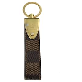 LOUIS VUITTON Porte Cles Dragonne Bag Charm Key Ring Damier Gold M65050  Used