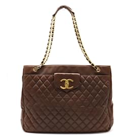Chanel-Chanel Matelassé Shoulder Bag-Brown