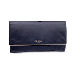 Prada-Black Saffiano Leather Large Contnental Wallet 1MH311-Black