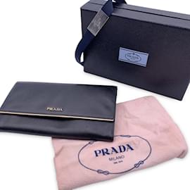 Prada-Black Saffiano Leather Large Contnental Wallet 1MH311-Black
