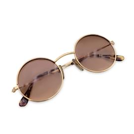 Kenzo-Óculos de sol unissex dourado vintage redondos Oscar K 13 47/23 135 MILÍMETROS-Dourado