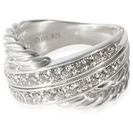 David Yurman Crossover-Diamant-Modering aus Sterlingsilber 0.50 ctw Silber Metallisch