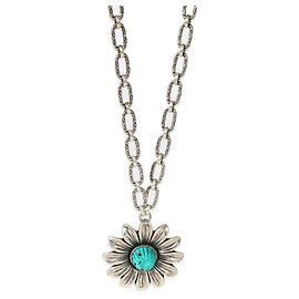 Collana Gucci Marmont foderata con fiore G in argento sterling Argento Metallico
