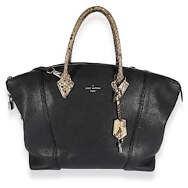 Louis Vuitton-Louis Vuitton Black Veau Cashmere Soft Lockit Mm-Golden,Metallic