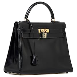 Hermès-Hermes Black Box Calf Kelly 32-Black