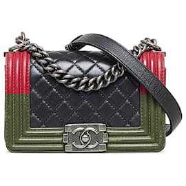 Chanel-Chanel Black Small Bicolor Boy-Black