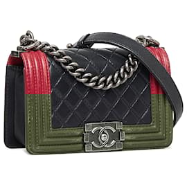 Chanel-Chanel Black Small Bicolor Boy-Black
