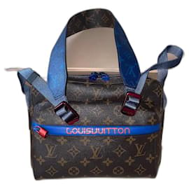 Louis Vuitton-Outdoor messenger Brown Blue by Virgil Abloh-Marron foncé