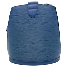 Louis Vuitton-LOUIS VUITTON Epi Cluny Shoulder Bag Blue M52255 LV Auth 42407-Blue