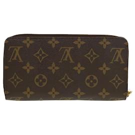 Louis Vuitton-LOUIS VUITTON Monogram Zippy Wallet Cartera larga M42616 LV Auth 42567-Otro