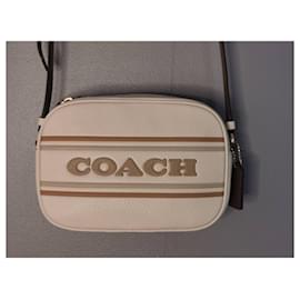 Coach-Handtaschen-Beige,Khaki,Aus weiß,Hellbraun
