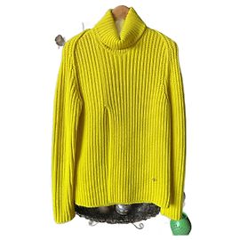 Louis Vuitton Chunky Rib Slit Turtleneck Pull Jaune" Jaune