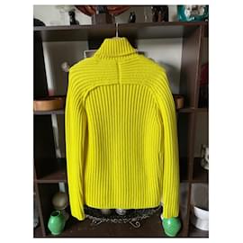 Louis Vuitton-Louis Vuitton Chunky Rib Slit Turtleneck Sweater Yellow"-Yellow