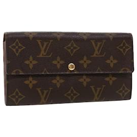 Louis Vuitton-Cartera larga Sarah con monograma Portefeuille Sarah de LOUIS VUITTON M60531 LV Auth 42024-Otro