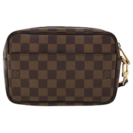 Louis Vuitton-LOUIS VUITTON Damier Ebene Pochette Billets Macau Clutch Bag N61739 auth 42420-Outro