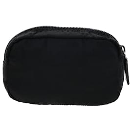Prada-PRADA Pouch Nylon Black Auth ac1935-Black