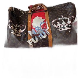Louis Vuitton Keepall god save the queen Dark brown
