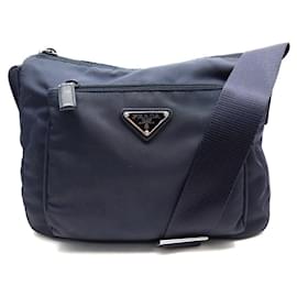 Prada-PRADA HANDBAG RE-NYLON BAG BLUE SHOULDER BAG MESSENGER BAG-Navy blue