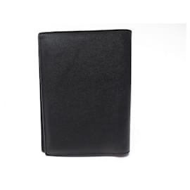 St Dupont-NEW ST DUPONT VERTICAL WALLET 7CC BLACK LEATHER WALLET-Black