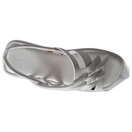 Robert Clergerie-FLAT WHITE LEATHER SANDALS-White