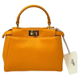 Fendi-FENDI Iconic Peekaboo mini bag-Orange