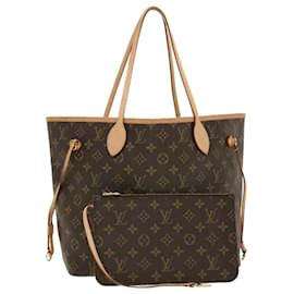 Louis Vuitton-LOUIS VUITTON Borsa tote Neverfull MM con monogramma M40156 LV Aut 42642-Monogramma