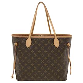 Louis Vuitton-LOUIS VUITTON Monogramme Neverfull MM Tote Bag M40156 Auth LV 42642-Monogramme