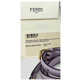 Fendi-FENDI Mini Woven Interlace Peekaboo Bag Anemone-Pink