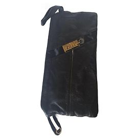 Zilli Clutch Bag Black Leather Black