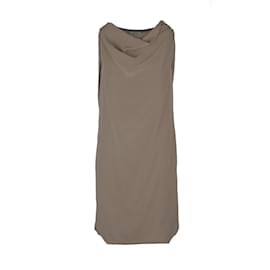 Moschino-Moschino Draped Shift Dress-Brown