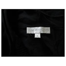 Eric Bompard-Chemise, soie noire,taille S;-Noir