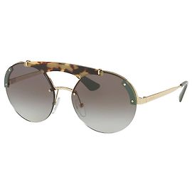 Prada SPR52U Pilot Sunglasses Brown Brown