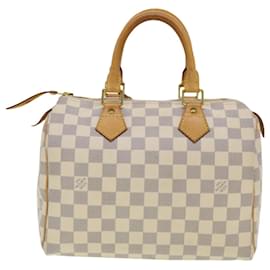 Louis Vuitton-Louis Vuitton Damier Azur Speedy 25 Handtasche-Weiß