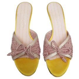 Salvatore Ferragamo p mules 36,5 Pink Yellow