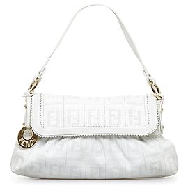 Hobo de chef perforé blanc Fendi Blanc