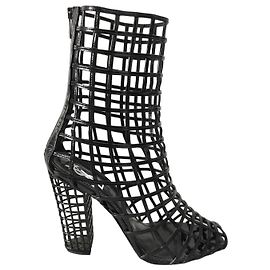 Botines Yves Saint Laurent Cage de charol negro Primavera Verano 2009 Negro