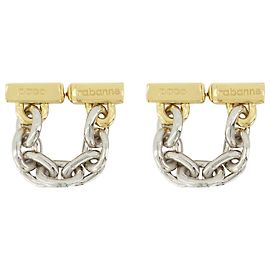 Pendiente Cadena Eslabón Xl - Paco Rabanne - Plata/Medalla de oro Plata Metálico