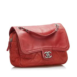 Chanel-In The Mix Leather Flap Bag-Red