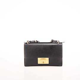 Salvatore Ferragamo-Salvatore Ferragamo Meke Gancini Bolsa de ombro Bolsa crossbody de couro em excelente estado-Preto