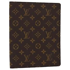 Louis Vuitton-LOUIS VUITTON Monogramm Agenda Bureau Tagesplaner Cover R20100 LV Auth am4408-Monogramm