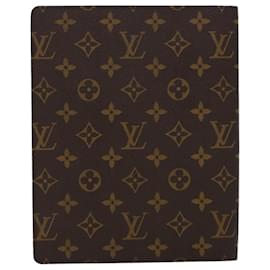 Louis Vuitton-LOUIS VUITTON Monogramm Agenda Bureau Tagesplaner Cover R20100 LV Auth am4408-Monogramm