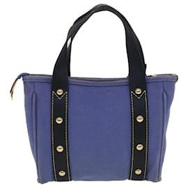 Louis Vuitton-LOUIS VUITTON Antigua Cabas PM Tote Bag Canvas Blue Black M40090 LV Auth ar9526b-Black,Blue