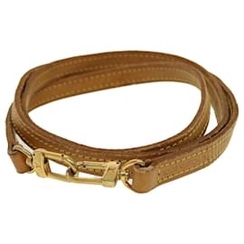 Louis Vuitton-LOUIS VUITTON Bandoulière Cuir 44.9"" Beige LV Auth 43134-Beige